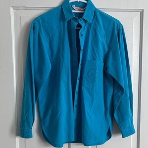 Vintage Stage West teal Western Shirt‎ Size 9-10